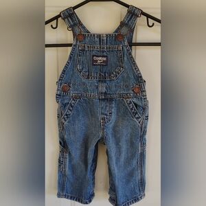 OshKosh B'gosh Blue Denim Overalls Size 6 Months